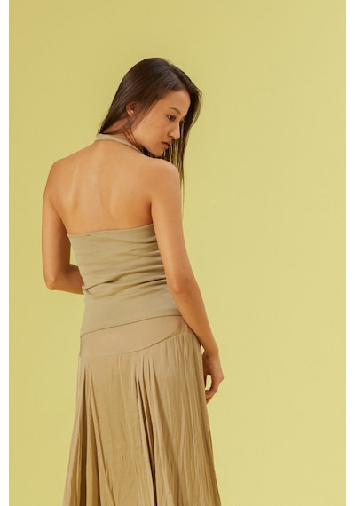 Pamuklu Halter Top Adaçayı