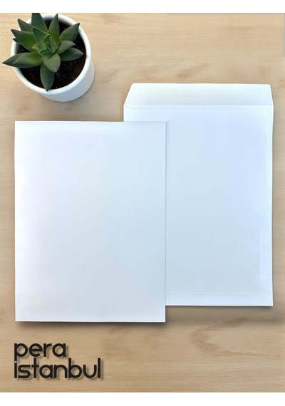 5 Adet 24x32 Cm Beyaz Davetiye Lüks Tebrik Kartı Mektup Mühür Cüzdan Büyük Kapasiteli Torba Zarf