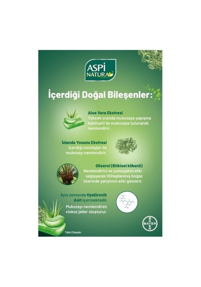 Bayer Aspi Natura Boğaz Spreyi 20 Ml