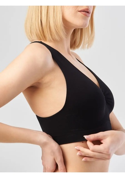 Mistirik Rosella Model Kalın Askılı Büstiyer Spor Rahat Toparlayıcı Korse Sütyen Siyah Renk Siyah