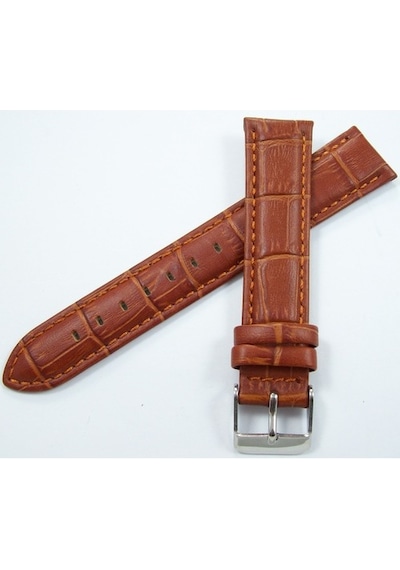 Bizon Deri Saat Kayışı 20Mm Taba Spor Saat Kordonu Kolçak