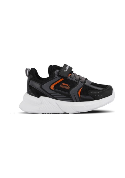 Slazenger  KENDALL Çocuk Cırt Cırtlı Siyah  -  Koyu Gri Günlük Spor  Ayakkabısı