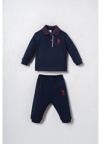 U.S. Polo Assn. Erkek Bebek Lacivert Uzun Kol Pijama Takım Usb3195-c-v1 Usb3195-c-v1