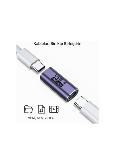 Dişi Dişi Typec Adaptör Typec Kablo Uzatıcı Typec Kablo Birleştirici