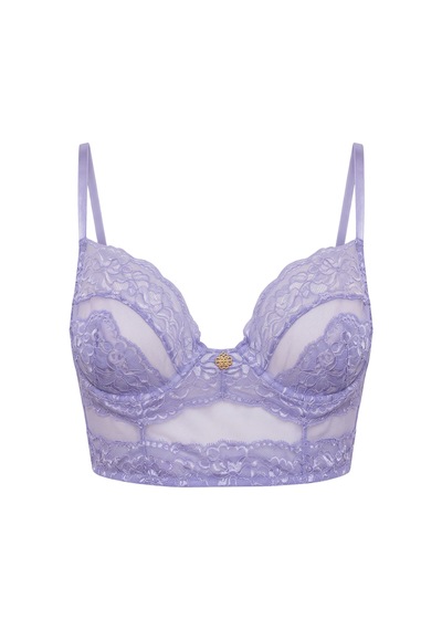 Pastivelle Lila Dantelli Longline Sütyen