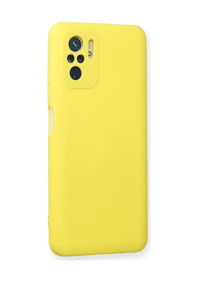 Xiaomi Redmi Note 10 Uyumlu Kılıf Nano İçi Kadife Silikon - Sarı