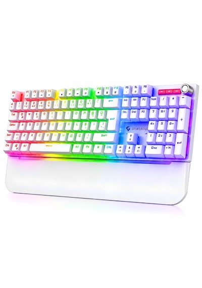 Apex Red Switch Mekanik Klavye Bilek Destekli Full Anti-ghosting Rainbow Gaming Klavye Oyuncu Klavyesi Ses Tekerleği Metal