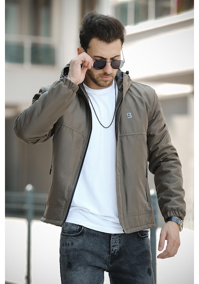 Oksit Jestad Su İtici Kapüşonlu Slim Fit Erkek Mont 001