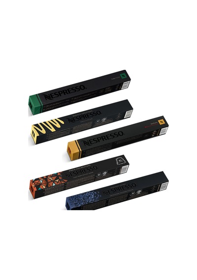 Nespresso Vanilla Eclair + Capriccio + Palermo Kazaar + Cape Town + Vevolluto Decaf Kapsül Kahve 5 x10'lu