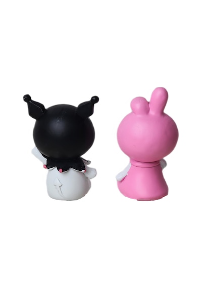 My Melody Kuromi Ayakları Sallanan 2'li Biblo Seti Dekoratif Ürün Ofis Yeni Yıl Doğum Günü Hediyesi 20 Cm