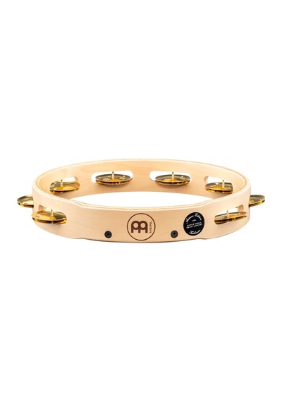 Meinl Ae-mta1b Artisan Maple Wood Solid Brass Jingle 1 Row 10" Tour Tamburin Natural