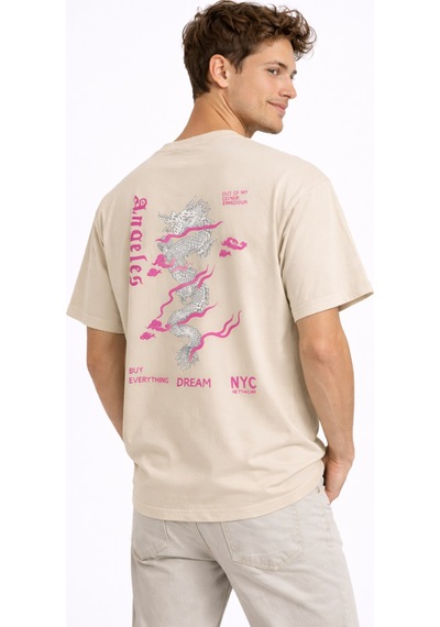 Nevermınd Sevgili Kombini Dragon Baskılı Çift Tişört Oversize Unisex Street Partner Kombin Seti Bej Bej Nevermınd Sevgili Kombini Dragon Baskılı Çift Tişört Oversize Unisex Street Partner Kombin Seti Bej Bej