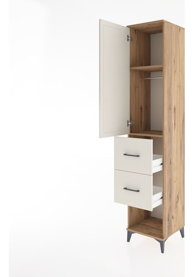 Hyperion Dolap 2 Raflı 2 Çekmeceli Tek Askılı 44x44x221 Çam-a... Çam