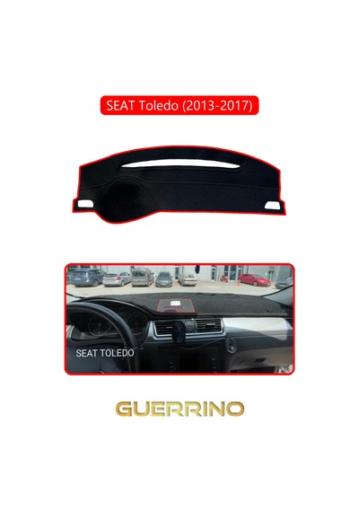 Seat Toledo 2013-2017 Torpido Koruma Halısı Kırmızı Kenar
