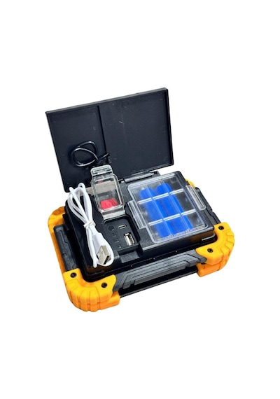 Lambada Solar 12v Cob Ledli El Projektörü Güneş Enerjili-şarjlı Usb Çıkışlı Su Geçirmez