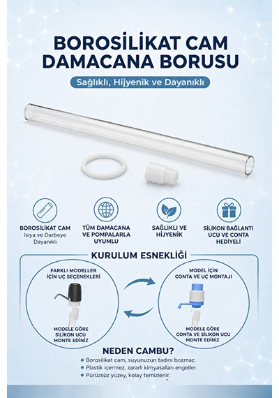 Cam Damacana Borusu Şefaf