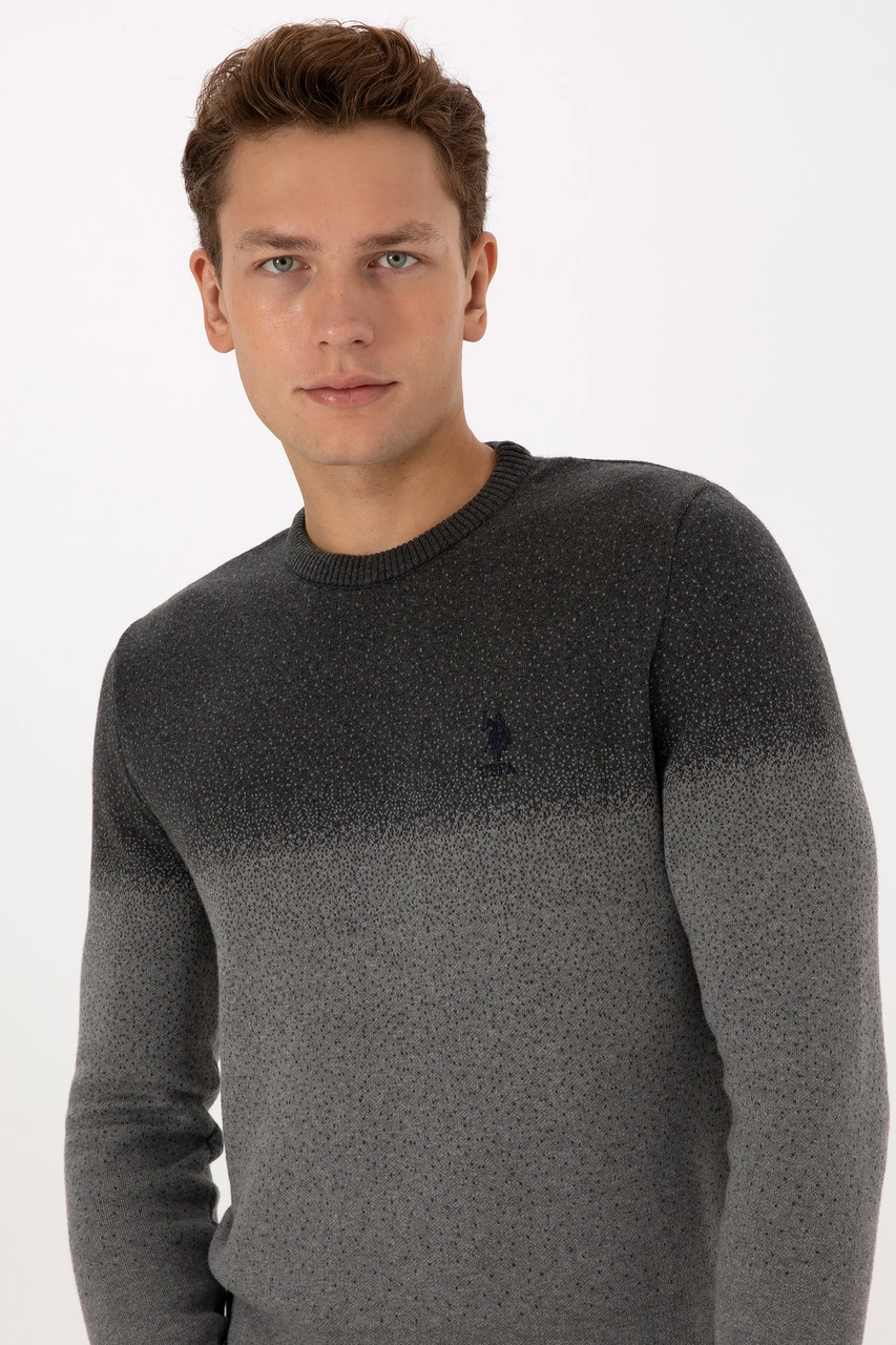 U.S. Polo Assn. Erkek Regular Fit Bisiklet Yaka Antrasit Melanj Kazak 50307871-VR081 U.S. Polo Assn. Erkek Regular Fit Bisiklet Yaka Antrasit Melanj Kazak 50307871-VR081