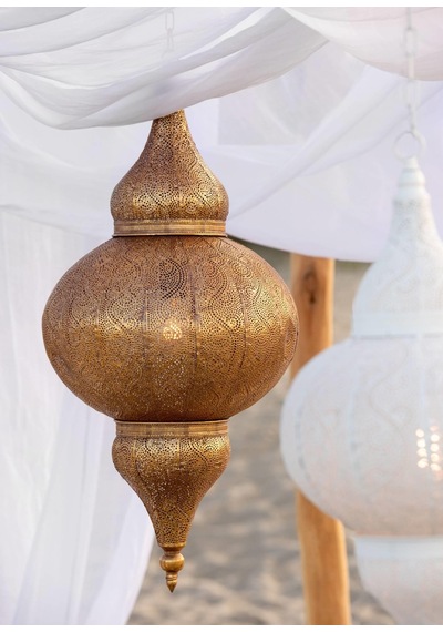 Asılı Metal Lamba Altın 65cm Altın