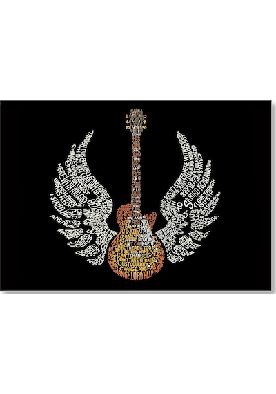 Cakasepetim Şarkı Sözleri Melek Kanatlı Gitar Ahşap Mdf Tablo