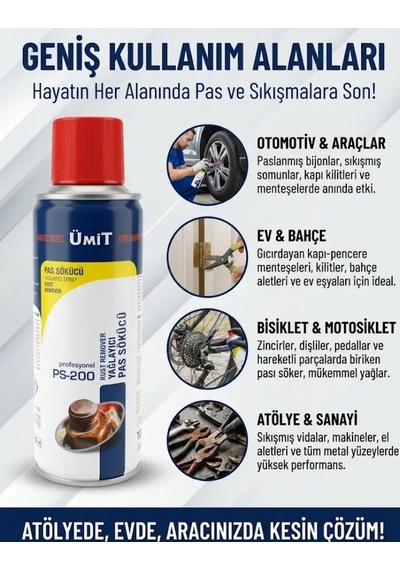Pas Sökücü Ve Yağlayıcı Sprey 200 Ml - Çok Amaçlı Gevşetici