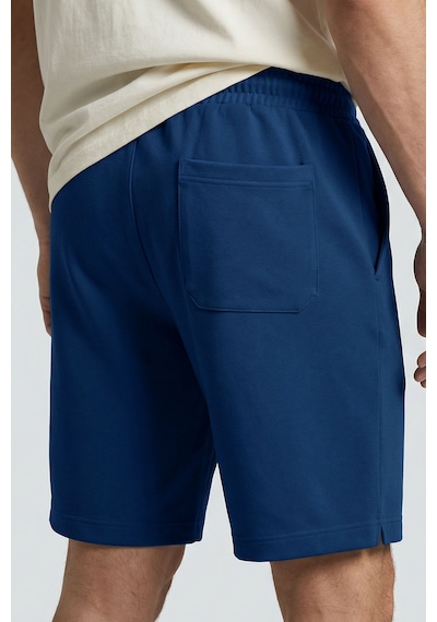Tommy Life Parlament Standart Fit Basic Arka Cepli Erkek Şort - 88314 Mavi