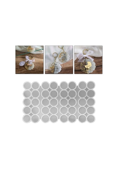 Tahtakale Toptancı Epoksi Silikon Kalıp Tırtıklı Geode Anahtarlık Kalıbı 4.8 Cm 40 Lı