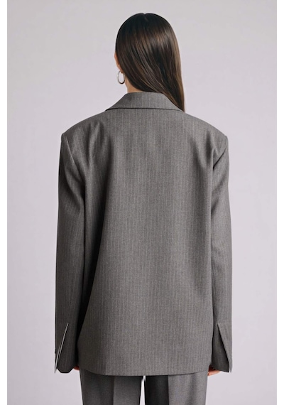 Defacto Oversıze Ceket Yaka Blazer Ceket G8900ax26spgr394 Gri-gr394