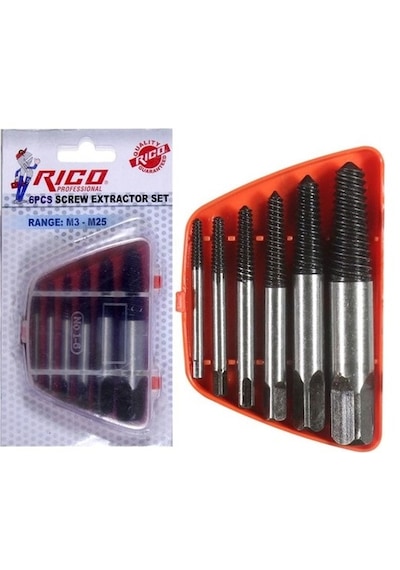 Rico 005-Rc3216 Ters Kılavuz Kırılmış Vida Civata Sökme Seti M3-M