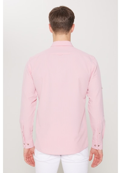 AC&Co / Altınyıldız Classics Erkek Pembe Slim Fit Dar Kesim Düğmeli Gömlek Yaka Uzun Kollu Gömlek Pembe AC&Co / Altınyıldız Classics Erkek Pembe Slim Fit Dar Kesim Düğmeli Gömlek Yaka Uzun Kollu Gömlek Pembe