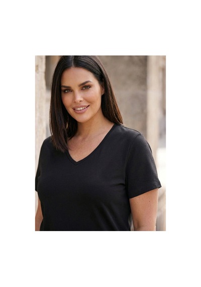 Hanezza Kadın Büyük Beden V Yaka Yanı Yırtmaçlı Pamuklu Viskon T- Shirt Serifikalı Kumaş Siyah - 30798238 Siyah Hanezza Kadın Büyük Beden V Yaka Yanı Yırtmaçlı Pamuklu Viskon T- Shirt Serifikalı Kumaş Siyah - 30798238 Siyah