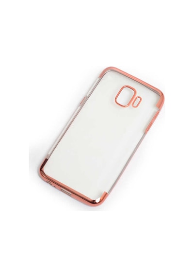 Galaxy Uyumlu J2 Core Kılıf Dört Köşeli Lazer Silikon Kılıf Rose Gold