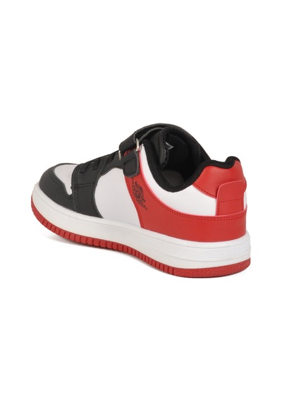 Cool Siyah Kırmızı Cırtlı Erkek Çocuk Sneaker Haykat Kısa F Siyah-kırmızı