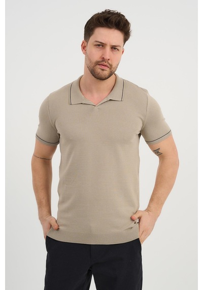 Alexander Gardi Alexandergardı Resort Yaka Triko T-shirt Bej