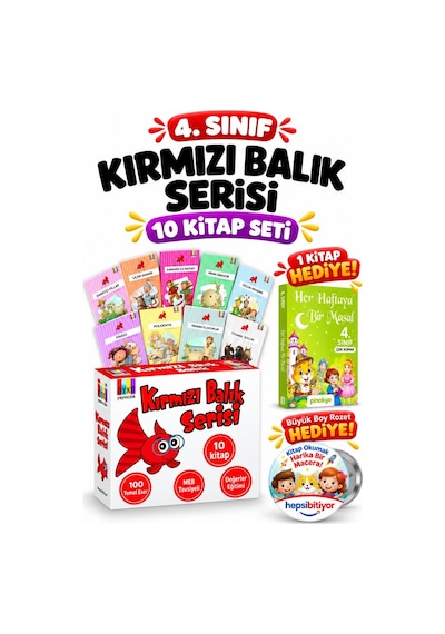 Öykü 4. Sınıf Kırmızı Balık Serisi Hikâye Seti 10 Kitap