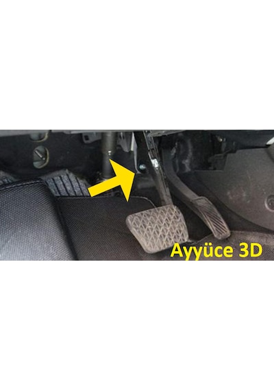 Ayyüce 3d, Hyundai Kia Fren Pedalı Stop Takozu, 2x, Sert Plastik,
