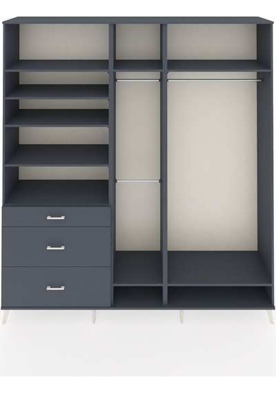 Hyperion Dolap 9 Raflı 3 Çekmeceli 3 Askılı 220x44x243 Antrasit-antrasit/antrasit Antrasıt/antrasıt - Antrasıt Hyperion Dolap 9 Raflı 3 Çekmeceli 3 Askılı 220x44x243 Antrasit-antrasit/antrasit Antrasıt/antrasıt - Antrasıt