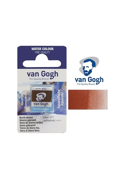 Talens Van Gogh Tablet Suluboya 1/2 Burnt Sienna- 411