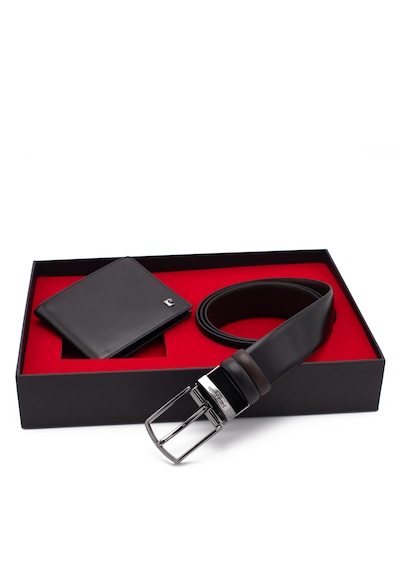 Pierre Cardin Çift Yönlü Deri Kemer & Cüzdan İkili Set Pccift01sk-2060a55 Siyah