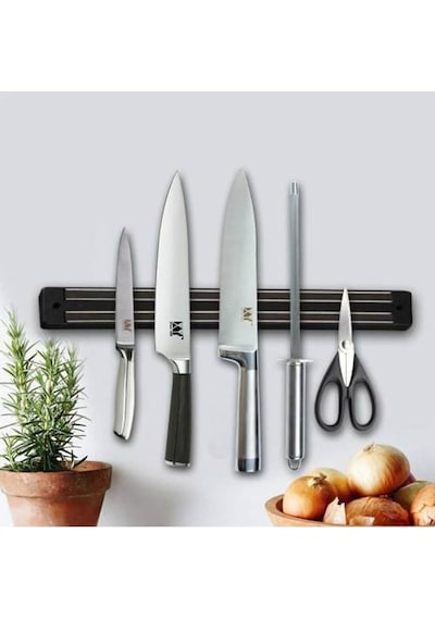 Hediyefilesi Büyük Boy Mıknatıslı Bıçak Askısı 55 Cm Bıçak Tutucu Bıçak Organizer Bıçaklık Beyaz Diğer