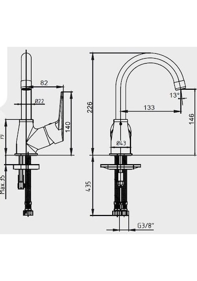 Eca 102188126 Spylos Kuğu Lavabo Bataryası