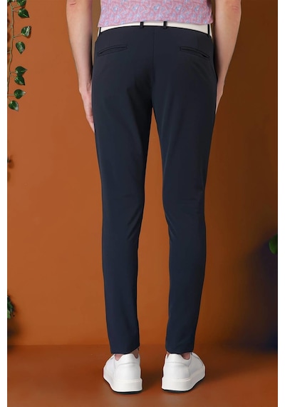 Efor Slim Fit Yan Cepli Düz Esnek Casual Lacivert Pantolon P 1144 Lacivert