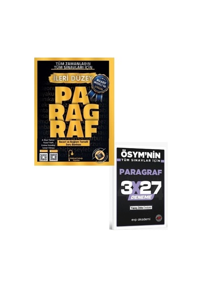 2027 Edebiyat Sokağı Paragraf 2027 İleri Düzey Maarif Modele Uygun Soru Bankası+ Evp Akademi Paragraf