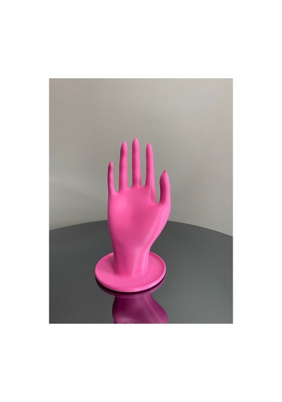 18 Cm Pembe Dekoratif Beyaz El Takı Mankeni, Yüzük Standı, Ürün Sergileme Standı, Organizer