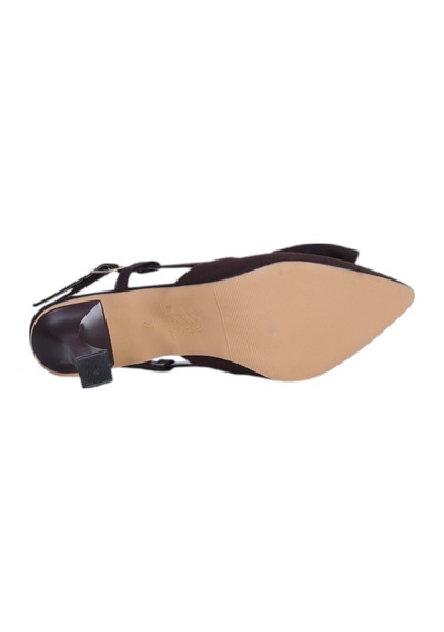 Tahir 2802 7cm Slingback Topuklu Ayakkabı Taba