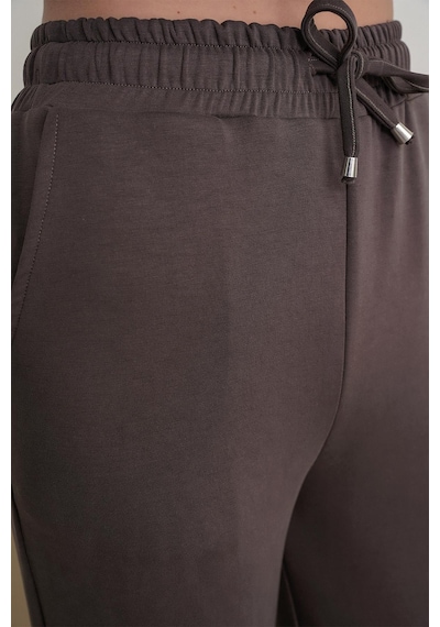 Mixray 4785 Kadın Premium Modal Palazzo Dökümlü Bol Paça Pantolon Kahve