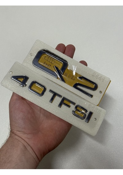 Q2 Ve 40 Tfsı Krom Bagaj Yazısı Seti 2 Li 3m 3d Abs Arma Logo