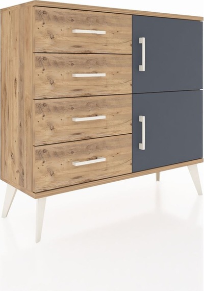 Arges Şifonyer Tek Raflı 4 Çekmeceli 2 Kapaklı 88x30x80 Çam-antrasit/çam Antrasit/çam Arges Şifonyer Tek Raflı 4 Çekmeceli 2 Kapaklı 88x30x80 Çam-antrasit/çam Antrasit/çam