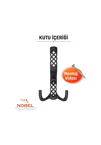 Karatay Portmanto Askısı, Metal Vestiyer Askısı, 20 Gr, Dolap Ve Duvar Askılığı, Matsi Yah Vidalı