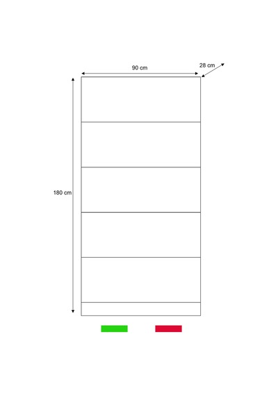 Mdf White Library Kitaplık Beyaz