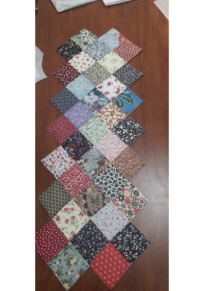El İşi Patchwork Kırk Yama Runner Çok Renkli